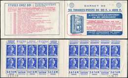 CARNETS (N°Cérès Jusqu'en1964) 324  Muller, 20f. Bleu, N°1011B, T I, S. 11-57, HORLOGERIE Du DOUBS Westminster, N°29930 - Sonstige & Ohne Zuordnung