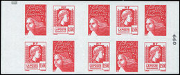 CARNETS (N°Cérès Jusqu'en1964) Carnets Adhésifs 1512 TVP Rouge RF + Marianne D'Alger N°O99 + Carré Noir, TB - Sonstige & Ohne Zuordnung