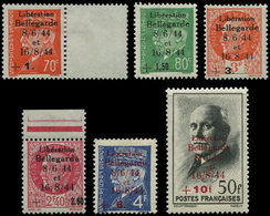 ** TIMBRES DE LIBERATION BELLEGARDE 1/6 : N°1/2 *, N°5 Et 6 Signés Mayer, TB - Liberation