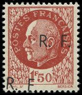 ** TIMBRES DE LIBERATION BORDEAUX 6a : 1f50 Brun-rouge, T I, DOUBLE Surcharge, TB, Signé Mayer - Befreiung