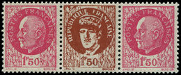 ** TIMBRES DE LIBERATION MARSEILLE 17 : 1f50 Rose, Triptyque De Gaulle, TB, Signé Mayer - Libération