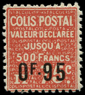 * COLIS POSTAUX 112  0f95 Sur 75c. Rouge, VALEUR Sur VALEUR SANS Les Barres, TB - Other & Unclassified