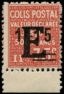 ** COLIS POSTAUX 155D 1f15 Sur 75c. Rouge, Surcharge E, Bdf, TB, Cote Et N° Maury - Autres & Non Classés