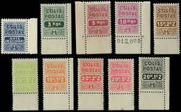 ** COLIS POSTAUX 223A/J Timbres De Mise à Jour, Bdf Ou Cdf, TB, Cote Et N° Maury - Other & Unclassified