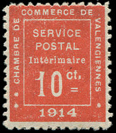 ** Spécialités Diverses GUERRE VALENCIENNES 1 : 10c. Vermillon, TB. Br - War Stamps