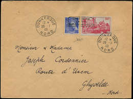 Let Spécialités Diverses GUERRE DUNKERQUE Poste N°407 + 449 Obl. 28/7/40 Sur Env., Arr. Ghyvelde 29/7/40, TB - Guerre (timbres De)