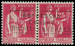 ** Spécialités Diverses GUERRE COUDEKERQUE Poste N°370 : 1f25 Rose, PAIRE, TB - Guerre (timbres De)