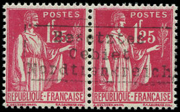 ** Spécialités Diverses GUERRE COUDEKERQUE Poste N°370 : 1f25 Rose, PAIRE, TB - War Stamps