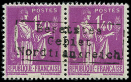 ** Spécialités Diverses GUERRE COUDEKERQUE Poste N°371 : 1f40 Lilas, PAIRE, TB - War Stamps