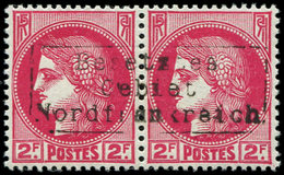 ** Spécialités Diverses GUERRE COUDEKERQUE Poste N°373 : 2f. Rose-rouge, PAIRE, TB - War Stamps