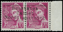 ** Spécialités Diverses GUERRE COUDEKERQUE Poste N°416 : 70c. Lilas-rose, PAIRE Bdf, TB - Guerre (timbres De)