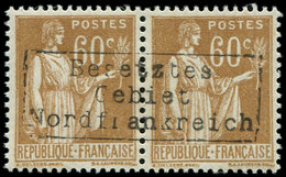 ** Spécialités Diverses GUERRE COUDEKERQUE Poste N°364 : 60c. Bistre, PAIRE, TB - Guerre (timbres De)