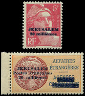 ** Spécialités Diverses JERUSALEM 2/3 : 20m. Et 20m. Sur 6f., TB - War Stamps