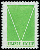 ** Spécialités Diverses VIGNETTES Timbre Fictif TFG1 : Vert-jaune, R Et TB - Other & Unclassified