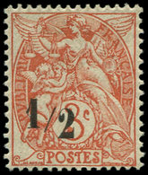 * VARIETES 109h  Blanc,  3c. Rouge, Surcharge 1/2 De 1903, TB - Unused Stamps