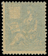 ** VARIETES 114c  Mouchon, 25c. Bleu, Impression RECTO-VERSO Sauf La Valeur, TB - Unused Stamps