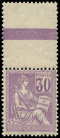 ** VARIETES 115   Mouchon, 30c. Violet, Chiffres FONCES, Bdf, TB - Unused Stamps