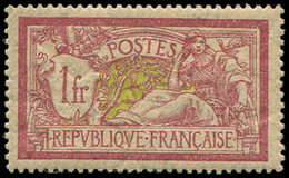 ** VARIETES 121f  Merson,  1f. Lie De Vin Et Olive, Papier GC, Centrage Parfait, TB - Neufs