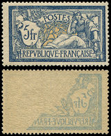 ** VARIETES 123   Merson,  5f. Bleu Et Chamois, Impression RECTO-VERSO PARTIELLE, TB - Neufs