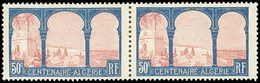 * VARIETES 263b  Centenaire De L'Algérie, 50c. Bleu Et Rose, ALCERIE Tenant à Normal, TB - Neufs