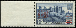 ** VARIETES 490a  Carcassonne, 2f.50 S. 5f. Outremer, DOUBLE Surcharge, TB. Br - Neufs