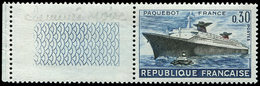 ** VARIETES 1325   Paquebot France, Cheminées NOIRES, Bdf, TB - Ungebraucht