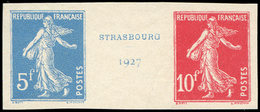 (*) NON DENTELES 242A  Expo Strasbourg, 5f. Et 10f. Rouge, PAIRE Avec Intervalle, TB - Unclassified