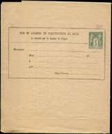 Let ENTIERS POSTAUX Sage,  5c. Vert, Avis De Réception N°D20, TB - Other & Unclassified