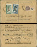 Let LETTRES DU XXe SIECLE N°123 + 207 + Timbre Fiscal à 25c. Obl. VINCENNES 10/5/29 Sur Carte D'Abonnement à La Poste Re - Lettres & Documents