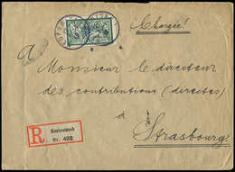 Let LETTRES DU XXe SIECLE N°143 Obl. Càd NEUBRISACH 1/4/19 S. Env. Rec., Tarif Alsace-Lorraine, TB - Covers & Documents