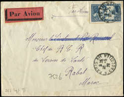 Let LETTRES DU XXe SIECLE N°252b Obl. PARIS XII 30/5/28 S. Env. Par Avion, Arr. RABAT Le 31/5, TB - Briefe U. Dokumente