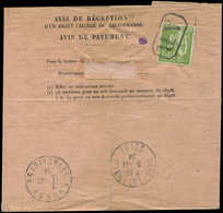 Let LETTRES DU XXe SIECLE N°284A Obl. AR Sur Avis De Réception De Mandat, Càd Bois-Colombes 9/11/34, TB - Briefe U. Dokumente