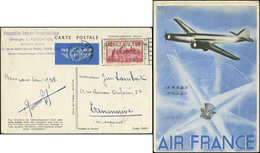 Let LETTRES DU XXe SIECLE N°290 Obl. Paris RP 27/12/37 Sur CP Par Avion, Tarif Jour De L'An Pour MADAGASCAR, TB - Briefe U. Dokumente