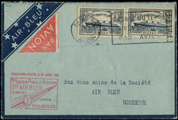 Let Air Bleu N°299 (2) Obl. Càd PARIS 1935 S. Env., Cachet  PARIS-BORDEAUX, TB - Erst- U. Sonderflugbriefe