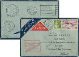 Let Air Bleu N°284A + PA 7 Obl. Càd LILLE 10/7/35 Sur Env., Cachet  LILLE-PARIS, TB - First Flight Covers