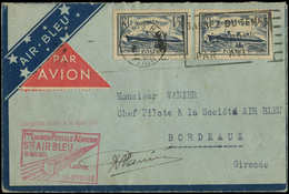 Let Air Bleu N°299 (2) Obl. Càd PARIS 10/7/35 S. Env., Cachet  PARIS-BORDEAUX, TB - Premiers Vols