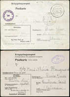 Let Guerre 1939/1945 2 Formules Kriegsgefangenenpost Avec Censure Différentes Du Bau-u. Arb. Batl. 39, TB - Guerre De 1939-45