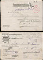 Let Guerre 1939/1945 2 Formules Kriegsgefangenenpost Avec Censures Différentes Bau-u-Arbeitsbataillon 22, TB - WW II