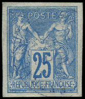 35   25c. Bleu, Oblitéré Cachet Bleu, TB - Autres & Non Classés