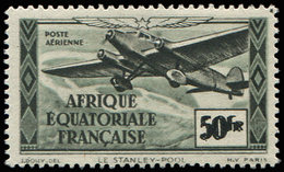 ** A.E.F. PA 41b : 50f. Noir Et Gris Vert, DOUBLE 50f., TB - Other & Unclassified