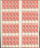 ** ALGERIE 158A : 1f. S. 90c. Rouge, FEUILLE De 80 Timbres Pour Carnets Non Confectionnés, TB - Autres & Non Classés