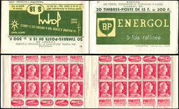 ALGERIE Carnet 25 : 15f. Rose, N°329, S. 2, ENERGOL-JAPY, N°11693, Daté 16/2/56, Les 2 En Rouge, TB - Other & Unclassified