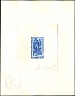 ANDORRE 181 : Réforme Administrative, épreuve D'artiste En Bleu Signée Béquet, TB - Used Stamps