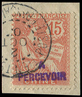 CHINE Taxe 12a : 15c. Vermillon, Surcharge Violette, Obl. S. Fragt, TB - Other & Unclassified