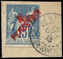 CHINE Taxe 15 : 15c. Bleu, Surch. Rouge, Obl. S. Fragt, TB - Other & Unclassified