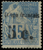 * CONGO 2 : 5c. Sur 15c. Bleu, TB. Br - Autres & Non Classés