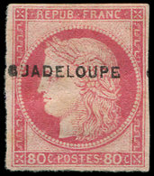 * GUADELOUPE 13 : 80c. Rose, Ch. Un Peu Forte, Légères Rouss., Sinon TB. Br - Autres & Non Classés