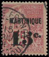 MARTINIQUE 18 : 15c. Sur 75c. Rose, Oblitéré, TB. C - Other & Unclassified