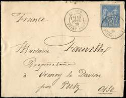 Let MONACO France N°79 25c. Bleu, Obl. Càd T18 MONACO PRINCIPAUTE 16/2/78 Sur Env., TB, Cote Cérès - Used Stamps