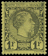 * MONACO 9 : 1f. Noir Sur Jaune, Frais Et TB. Br - Used Stamps